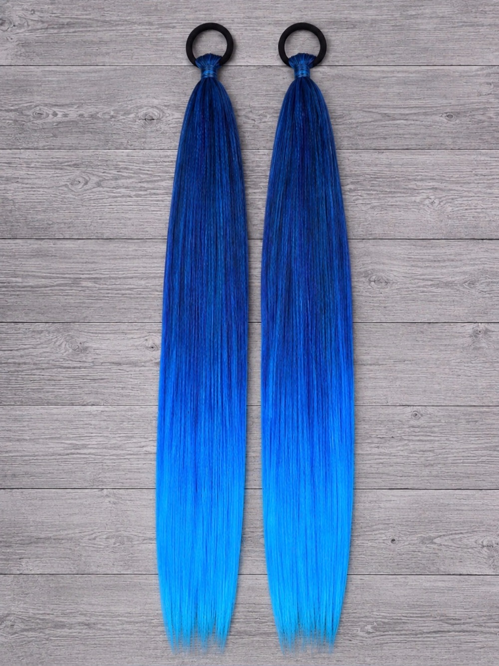 Blue Ombré Hair Extensions Pack of 2 | 26” Ponytail Extensions Brand NEW